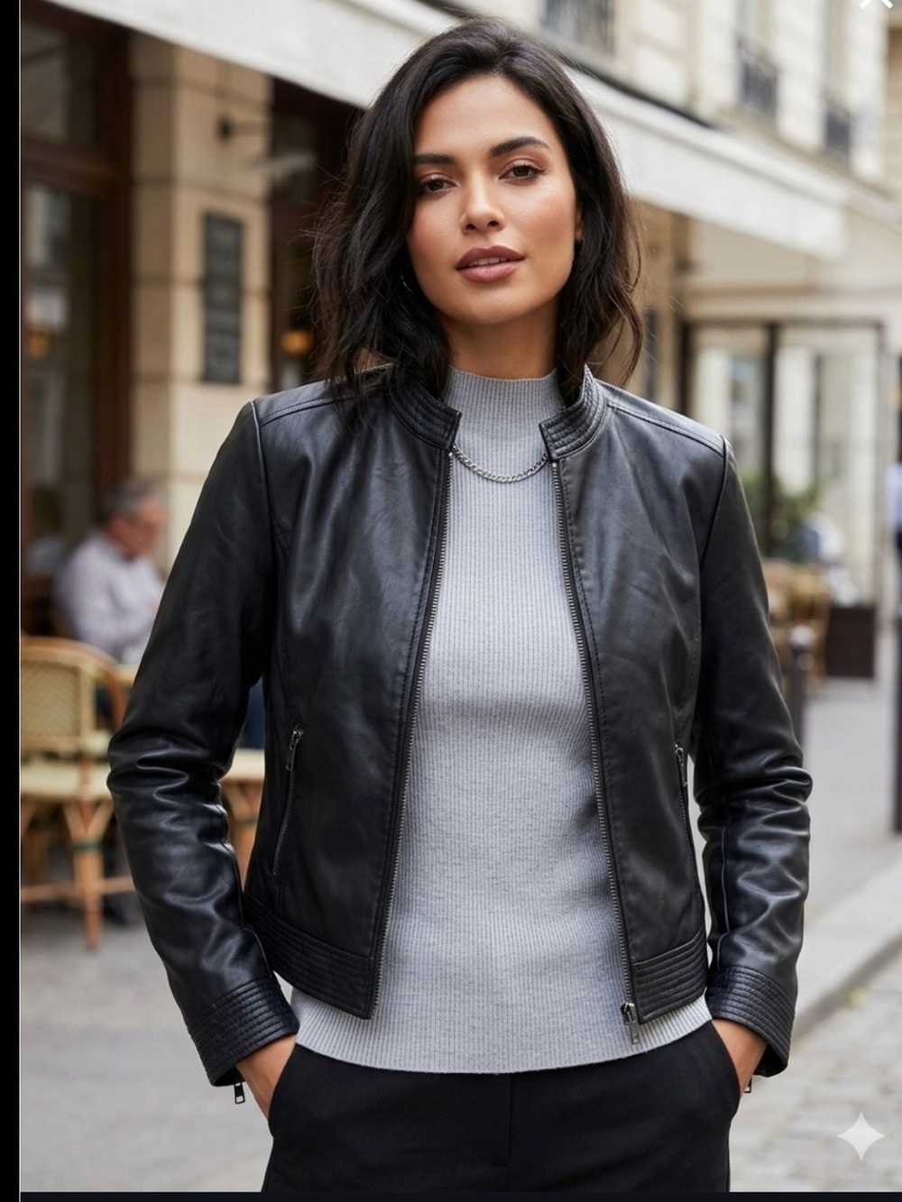Black faux Leather Jacket - Women Bailey-44 brand